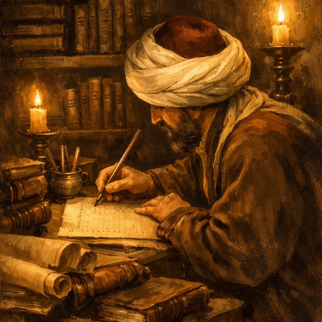 İbn Sirin ve İslam Dünyasında Rüya Tabiri Geleneği 1 İbn Sîrîn'e atfedilen rüya tabirnamelerinin Osmanlı döneminde çevirisini yapan bir yazıcıyı betimleyen sahne