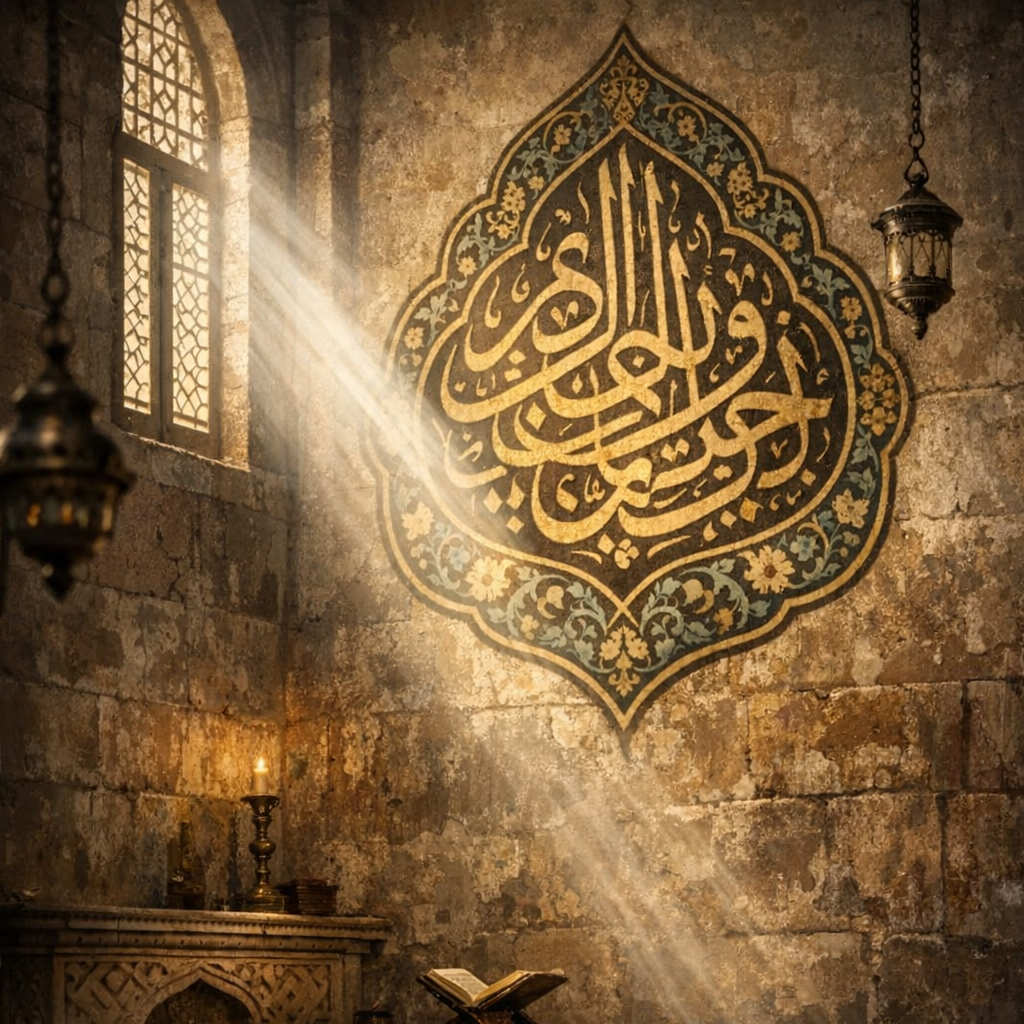 Ayetül-Kürsinin Faziletleri, Anlamı ve Hadislerdeki Yeri 1 Ayetü'l-Kürsi faziletlerinin cami kültüründeki yerini gösteren görsel