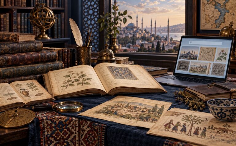 Büyü bozan hoca ifadesinin tarihsel ve kültürel anlamını temsil eden Osmanlı kitapları ve halk kültürü kaynakları
